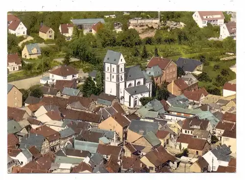 5484 BAD BREISIG, Sankt Viktor Kirche und Umgebung, Luftaufnahme 1960
