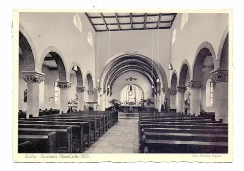 5442 MENDIG - RIEDEN, Erneuerte Pfarrkirche, 1955