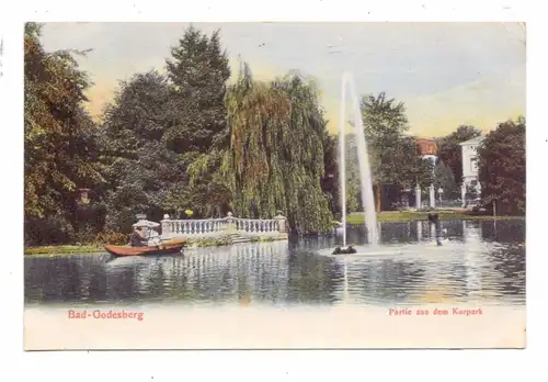 5300 BONN - BAD GODESBERG, See im Kurpark, Fontäne, 1910