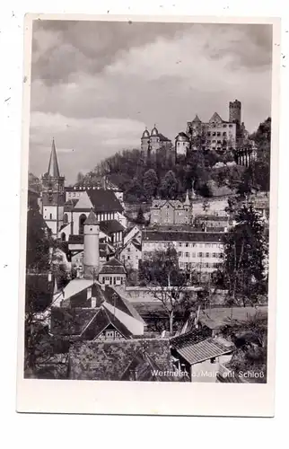 6980 WERTHEIM, Ortsansicht mit Schloss, 193..