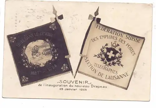 CH 1000 LAUSANNE VD, Souvenir de l'Inauguration du nouveau Drapeau, 1925