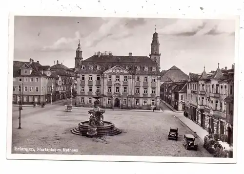 8520 ERLANGEN, Markt und Rathaus, Oldtimer, 1942