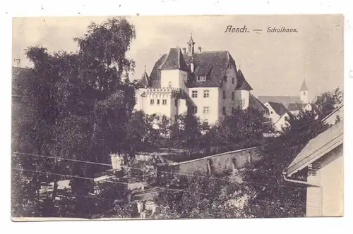 CH 4147 AESCH BL, Schulhaus, 1913