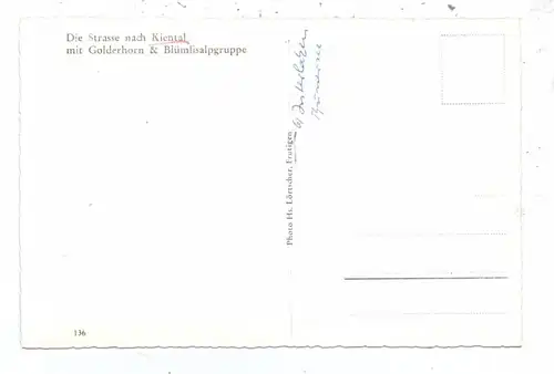 CH 3723 REICHENBACH - KIENTAL BE, Strasse nach Kiental
