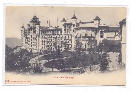CH 1820 MONTREUX - CAUX VD, Palace Hotel, ca. 1905, ungeteilte Rückseite