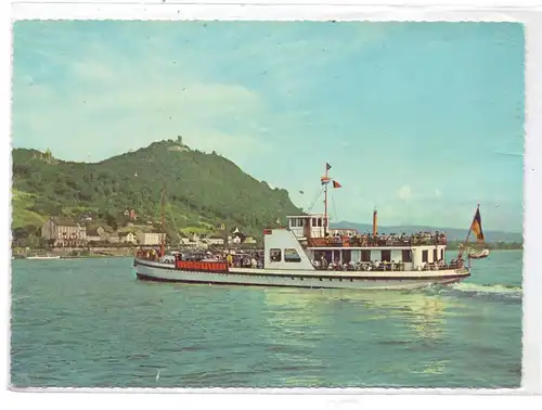 5300 BONN - BAD GODESBERG - MEHLEM, Autofähre Mehlem - Königswinter, ca. 1960