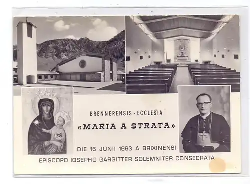 I 39041 BRENNER / BRENNERO, Kirche "MARIA A STRATA", kl. Fleck