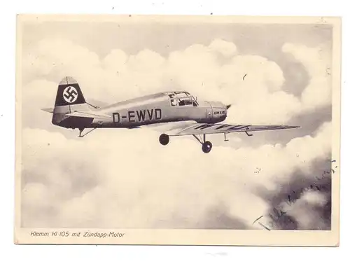 FLUGZEUGE / AIRPLANES - KLEMM Kl 105, Sport- und Reiseflugzeug, BJ. 1938