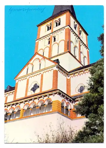 5300 BONN - BEUEL - SCHWARZRHEINDORF, Stiftskirche, Aussenansicht, rücks. Kleberest