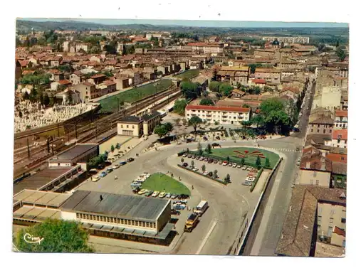F 71000 MACON, Vue airienne, La gare, 1963