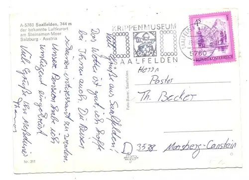 KRIPPE / Crip / Culla, Werbestempel Krippenmuseum Saalfelden