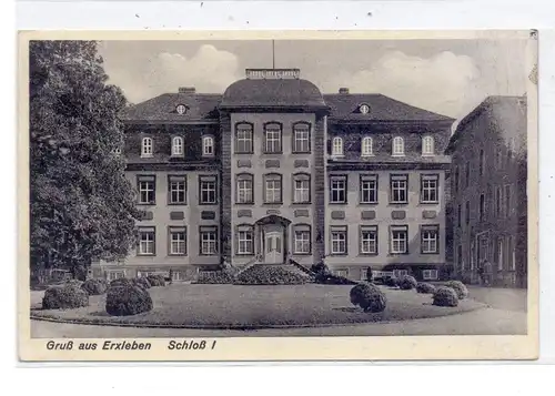 0-3241 ERXLEBEN, Schloss I, rücks. Klebereste