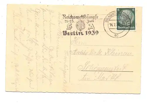 3302 CREMLINGEN, POSTGESCHICHTE, Landpoststempel "Cremlingen über Braunschweig" 1939