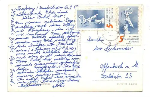 DDR, 1960, Michel 774, 5 Pf. Meissner Porzellan, AK-Mehrfach-Frankatur