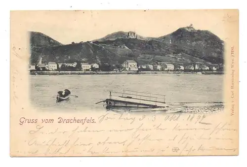 5330 KÖNIGSWINTER, Blick von Godesberg, frühe Karte, 1897 postalisch befördert