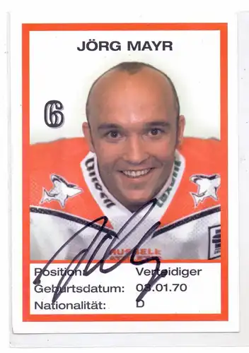 SPORT - EISHOCKEY - KÖLNER HAIE, JÖRG MAYR, Autogramm