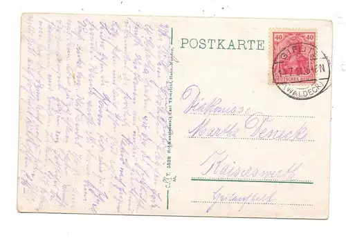 3593 EDERTAL - GELLERSHAUSEN - EMDENAU, Dorfansicht, 1921, Poststempel Giflitz