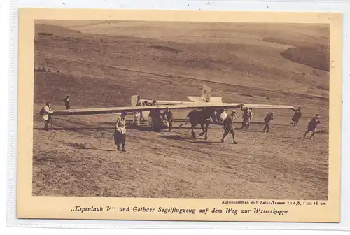 SEGELFLUGZEUG / Sailplane / Planeur / Alliante / Zweefvliegtuig - Wasserkuppe, Rhön-Segelflug 1923, "Espenlaub V"