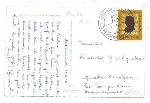4600 DORTMUND - EVING, Bergbau, Zeche Minister Stein 1956, Sonderstempel IGM Gewerkschaftstag