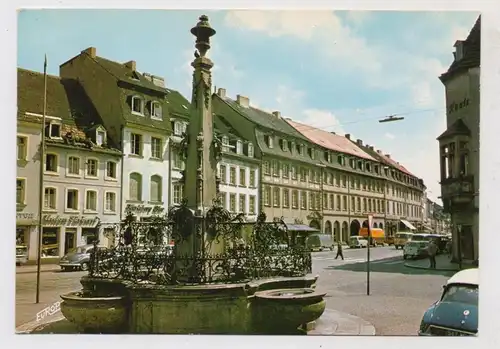 6600 SAARBRÜCKEN - ST. JOHANN, Markt, Oldtimer, BMW V8, CITROEN DS, 60er Jahre, Verlag Pierron