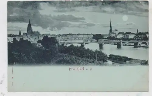 6000 FRANKFURT, Altstadt, Mondscheinkarte, ca. 1900