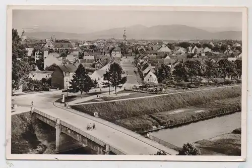 7550 RASTATT, Friedensbrücke und Umgebung 1954