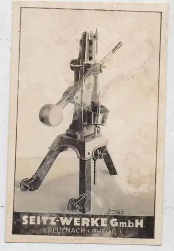 WEIN - Weinbau / VIN - Viticulture / WINE - Wine Growing, Korkmaschine Fa. Seitz - Bad Kreuznach, 1934, leicht fleckig