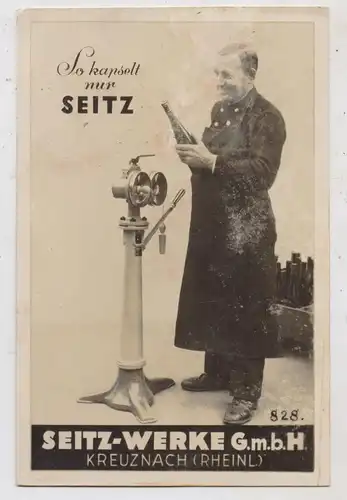 WEIN - Weinbau / VIN - Viticulture / WINE - Wine Growing, Kapselmaschine Fa. Seitz - Bad Kreuznach, 1934, leicht fleckig