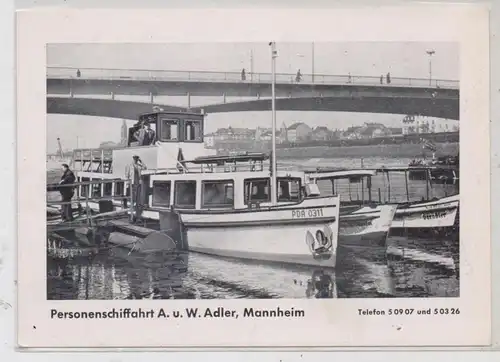 BINNENSCHIFFE - RHEIN, Personenschiffahrt Adler Mannheim