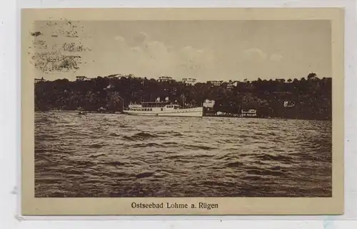 0-2331 LOHME / Rügen, Blick von der Ostsee mit Rügendampfer, 1926