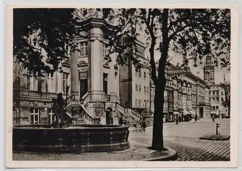 NIEDER - SCHLESIEN - LIEGNITZ / LEGNICA, Ring mit Gabeljürge, Nachkriegskarte