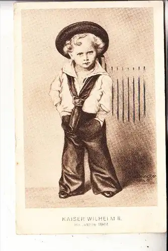 MONARCHIE - DEUTSCHLAND, Kaiser Wilhelm II, Kinderporträt, 1861