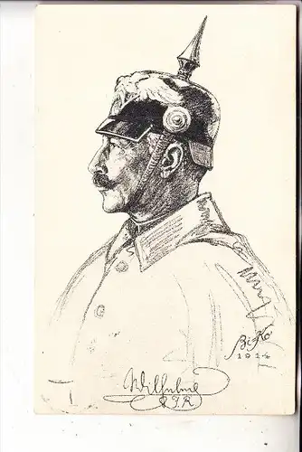 MONARCHIE - DEUTSCHLAND, Kaiser Wilhelm II mit Pickelhaube, Porträt