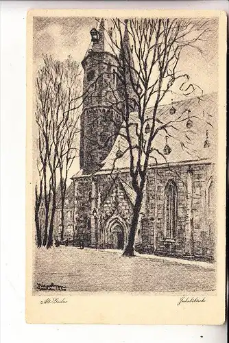 3380 GOSLAR, Jakobikirche, Künstler-Karte, 1920