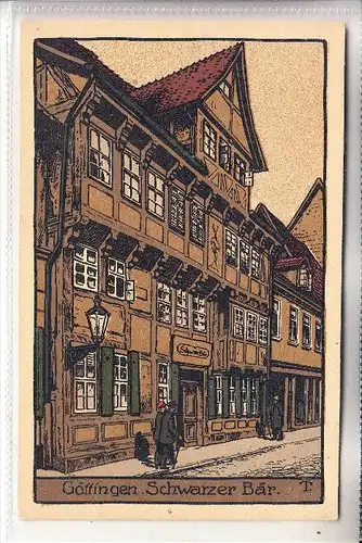 3400 GÖTTINGEN, Schwarzer Bär, Steindruck, Nadelloch