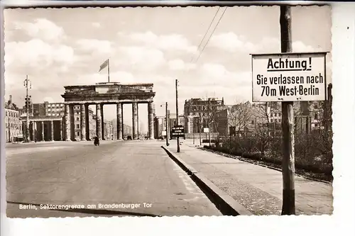 1000 BERLIN, BRANDENBURGER TOR, Sektorengrenze,