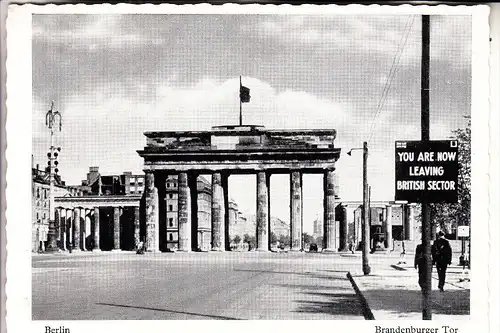 1000 BERLIN, BRANDENBURGER TOR, Sektorengrenze, 1955