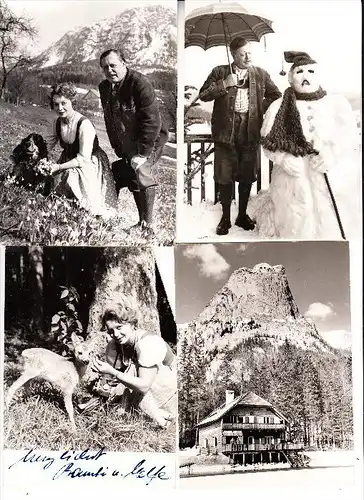 FILM / SCHAUSPIELER - PAUL DAHLKE & ELFE GERHART - DAHLKE, Privatfotos & Korrespondenz Urlaub 1960 Grundlsee