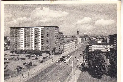 4600 DORTMUND, Kleppingstrasse, Stadthaus, Strassenbahn - Tram, 1964