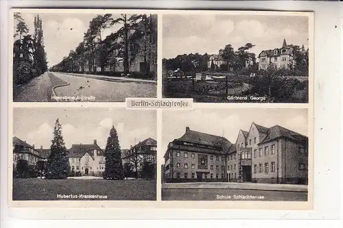 1000 BERLIN - SCHLACHTENSEE, Gärtnerei George, Hoensbroeck-Strasse, Hubertus Krankenhaus, Schule, 1942