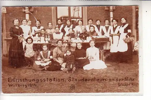 6553 BAD SOBERNHEIM - STAUDERNHEIM, Erfrischungsstation, 1.Weltkrieg, 1914, Photo-AK
