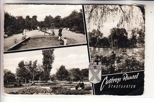 4620 CASTROP - RAUXEL. Stadtgarten, Mehrbild, rücks. Klebereste