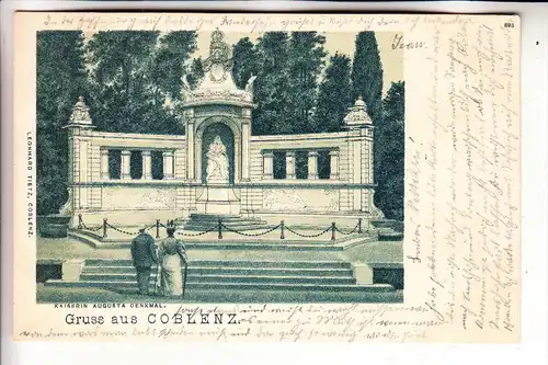 5400 KOBLENZ, Kaiserin Augusta Denkmal, 1900