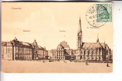 0-9000 CHEMNITZ, Museum, Theater, 1907