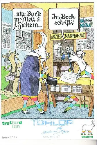 TIERE - ZIEGEN / Goats / Geiten / Chevre, Ziegenhirt - Ziegen - Comic Tretford Fun