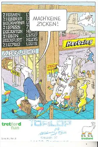 TIERE - ZIEGEN / Goats / Geiten / Chevre, Ziegenhirt - Ziegen - Comic Tretford Fun