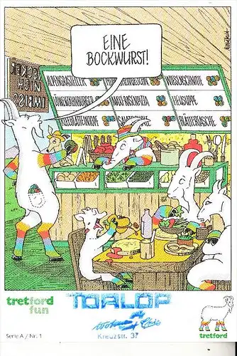 TIERE - ZIEGEN / Goats / Geiten / Chevre, Ziegenhirt - Ziegen - Comic Tretford Fun