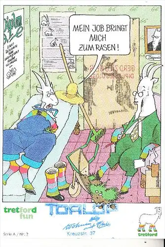 TIERE - ZIEGEN / Goats / Geiten / Chevre, Ziegenhirt - Ziegen - Comic Tretford Fun