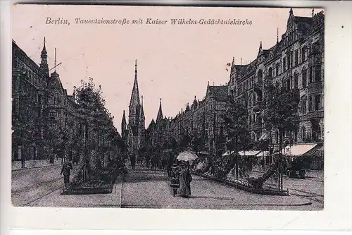 1000 BERLIN, Tauentzienstrasse, Kaiser-Wilhelm-Gedächtniskirche, 1916, dt. Feldpost Minenwerfer-Schule Markendorf