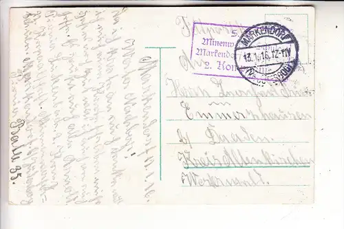 1000 BERLIN, Tauentzienstrasse, Kaiser-Wilhelm-Gedächtniskirche, 1916, dt. Feldpost Minenwerfer-Schule Markendorf
